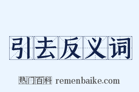 引去反义词是什么意思的图片